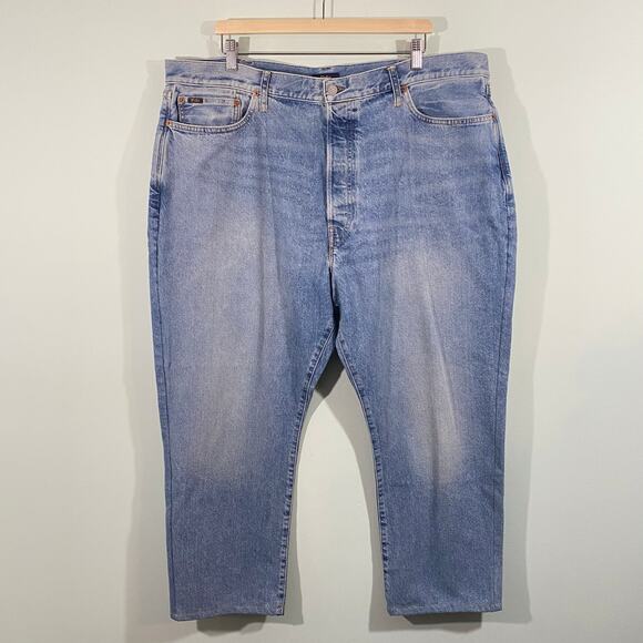 Polo Ralph Lauren Men's Blue Vintage Classic Button Fly Jeans Size 42/(26) - Picture 2 of 11
